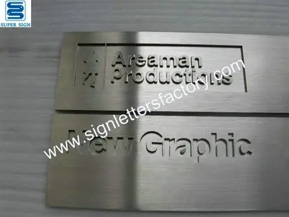 Brushed Stainless Steel Signs 16