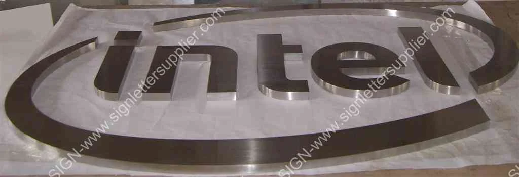316 brushed stainless steel sign letters