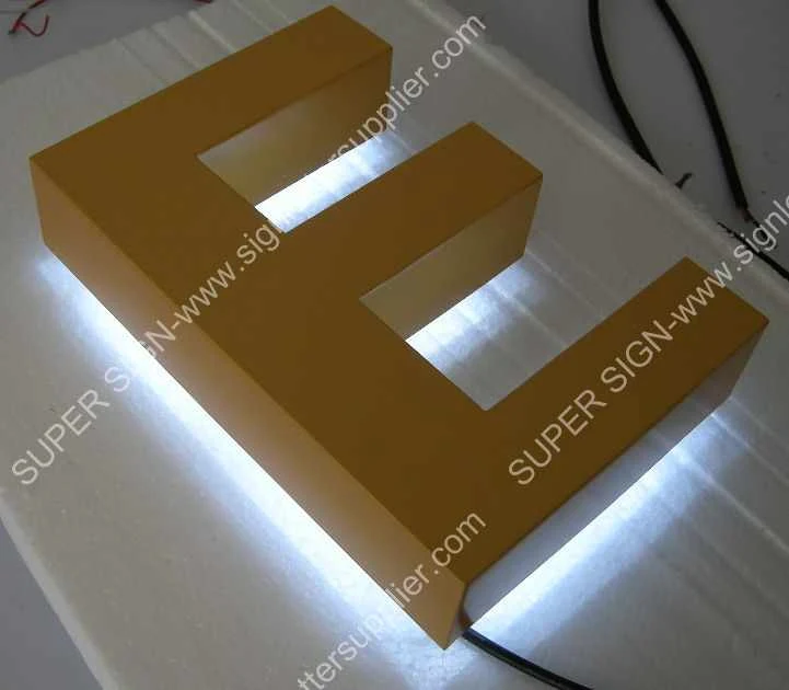 Backlit LED letters 09 — additional workshop photograph of the finished letter