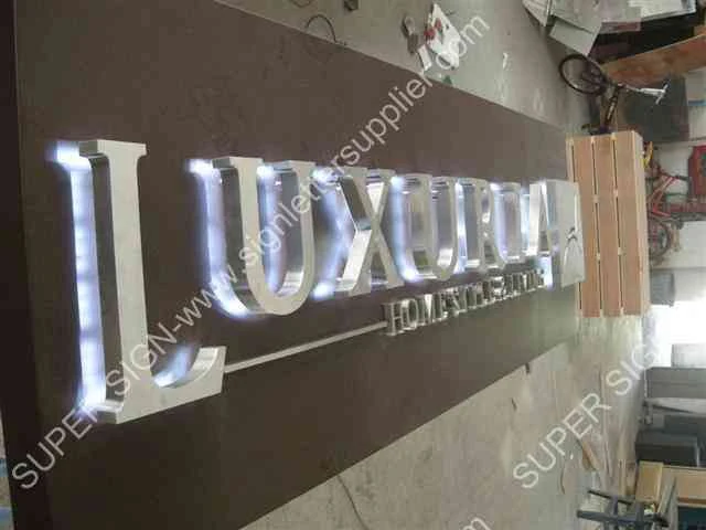 Backlit LED letters 11 — additional workshop photograph of the finished letter