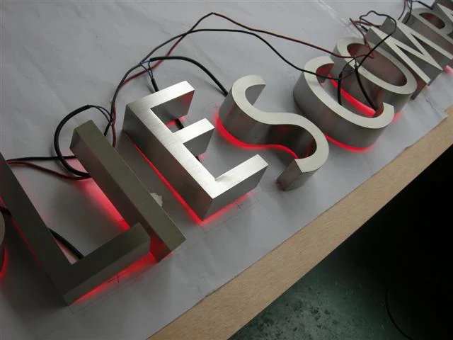 Backlit LED letters 13 — additional workshop photograph of the finished letter