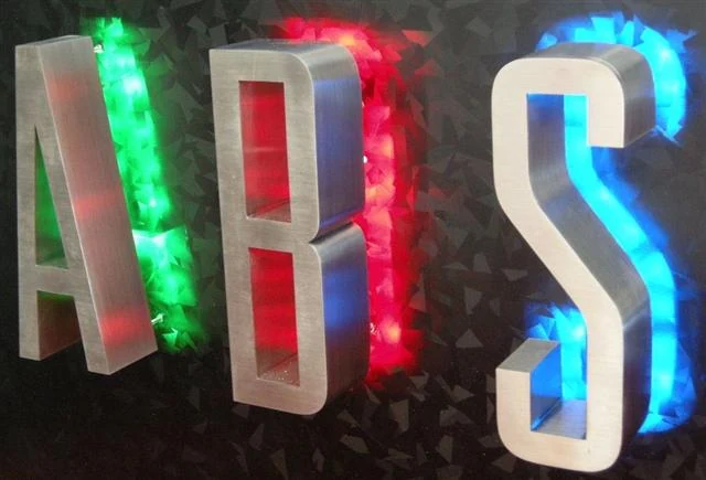 Backlit LED letters 14 — additional workshop photograph of the finished letter