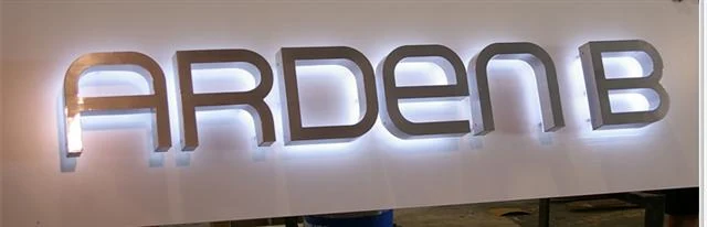 Backlit LED letters 18 — additional workshop photograph of the finished letter