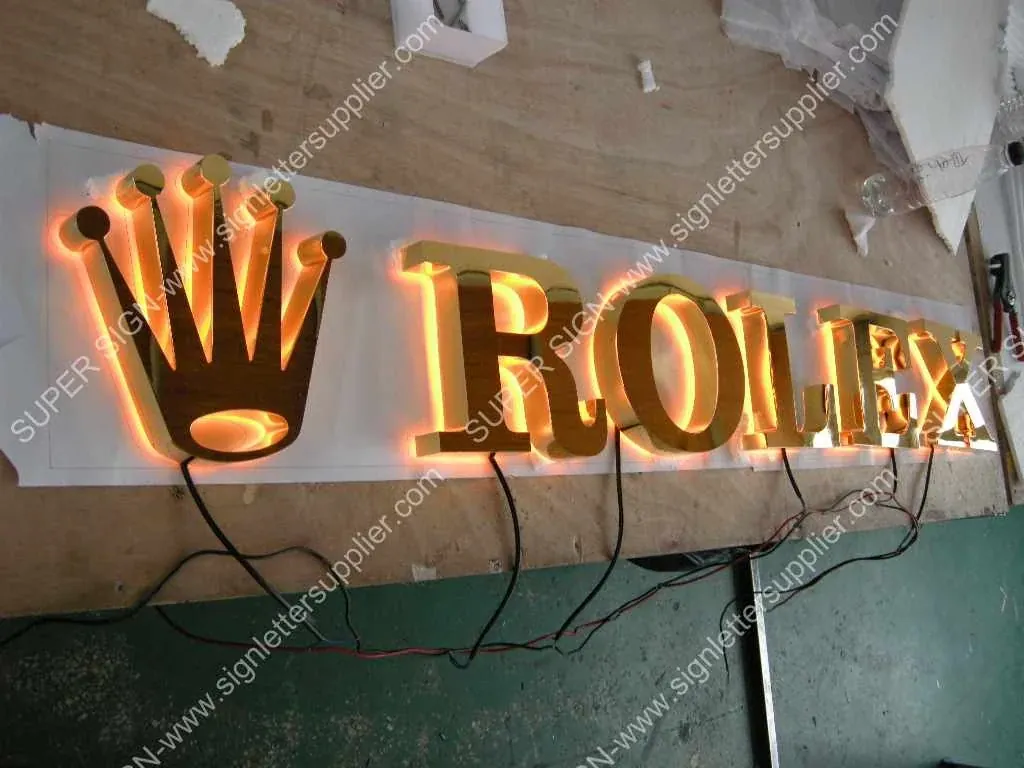 Backlit LED letters sigange10 — additional workshop photograph of the finished letter