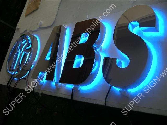 Backlit LED sign letters 01 — additional workshop photograph of the finished letter