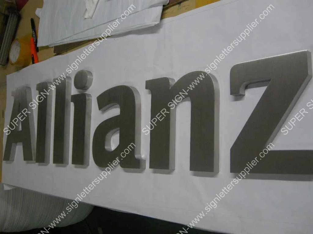 Fabricated aluminum letters 03 — additional workshop photograph of the finished letter