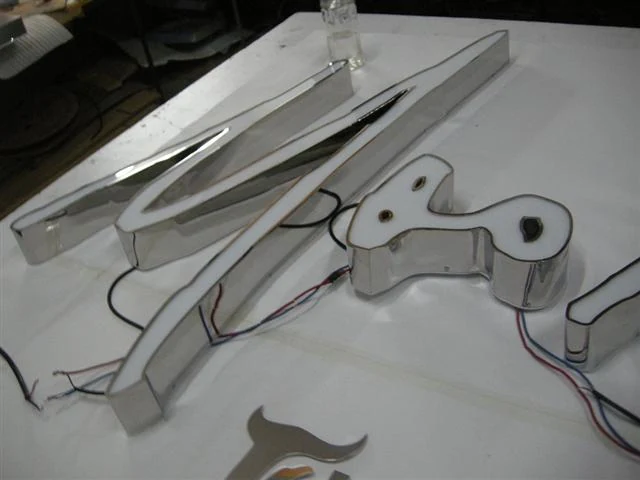 Facelit LED channel letters 14 — additional workshop photograph of the finished letter