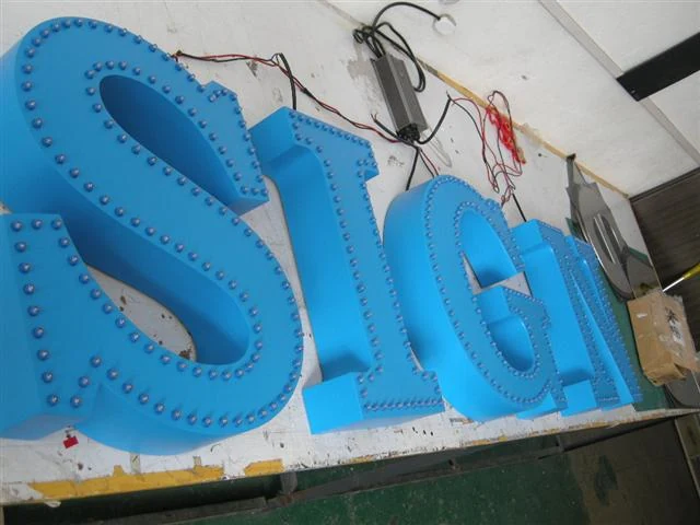 Facelit LED letters 04 — additional workshop photograph of the finished letter
