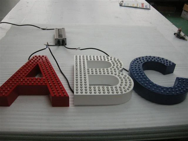 Facelit LED letters 25 — additional workshop photograph of the finished letter