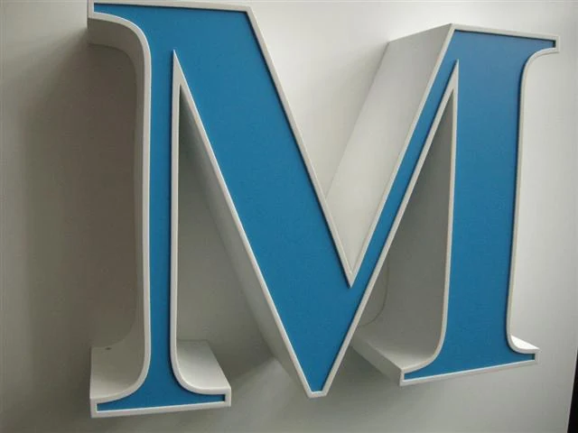 Frontlit LED channel leters 15 — additional workshop photograph of the finished letter