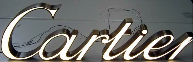 Frontlit LED channel letters 08 — additional workshop photograph of the finished letter