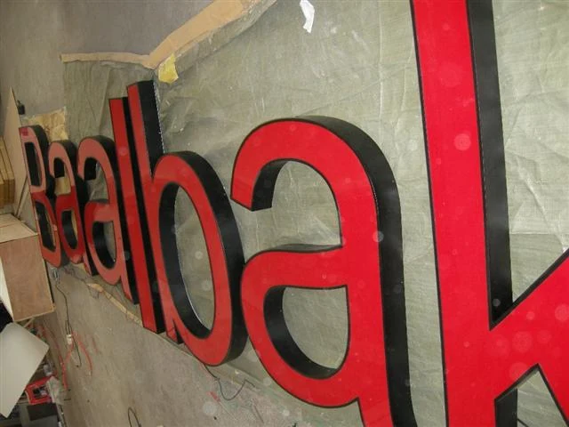 Frontlit LED channel letters 17 — additional workshop photograph of the finished letter