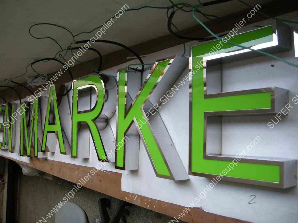 Frontlit LED letters 06 — additional workshop photograph of the finished letter