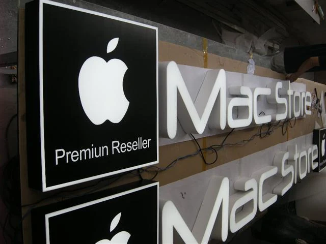 Frontlit LED letters 19 — additional workshop photograph of the finished letter