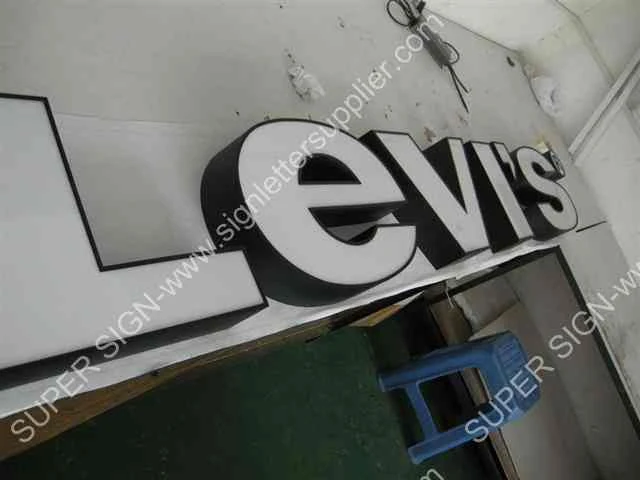 Frontlit LED sign letter 01 — additional workshop photograph of the finished letter