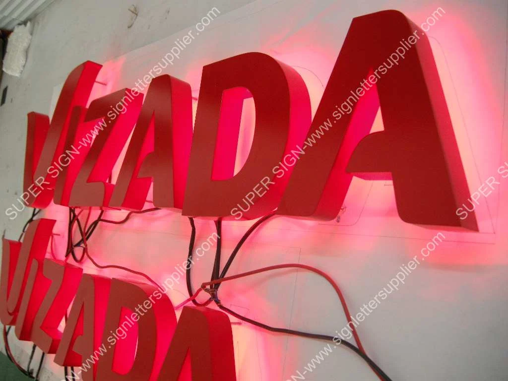 Halolit LED sign letters 06 — additional workshop photograph of the finished letter
