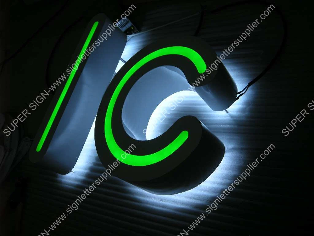 LED channel letters 02 — additional workshop photograph of the finished letter