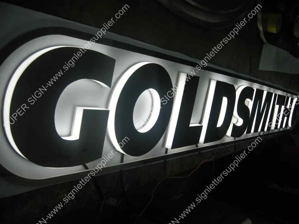 LED letters 04 — additional workshop photograph of the finished letter