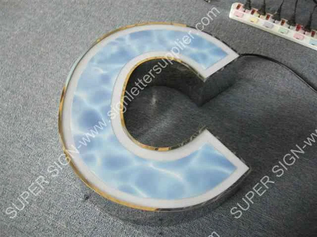 LED letters signage01 — additional workshop photograph of the finished letter