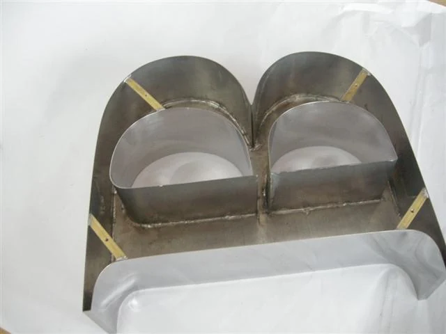Polished mirror stainless steel letters 16 — additional workshop photograph of the finished letter