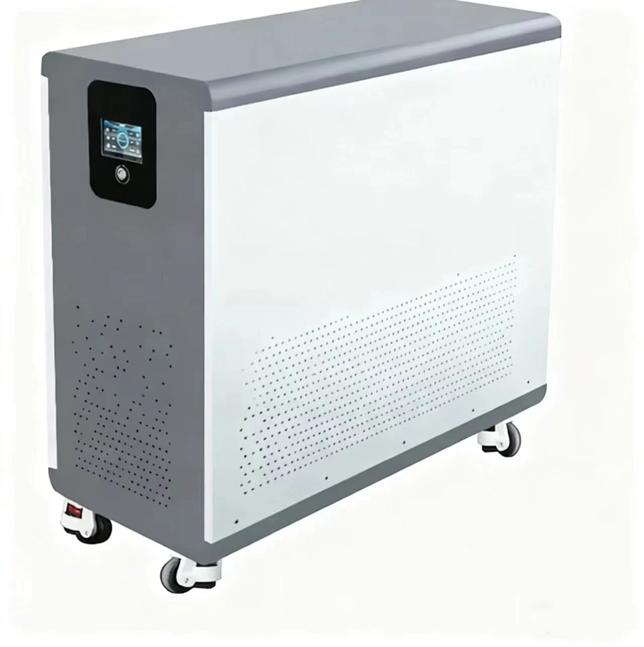 51.2V 600Ah 30 kWh floor-standing LiFePO4 home storage battery on castors
