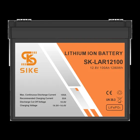 12V 100Ah LiFePO4 lithium battery in a compact ABS case