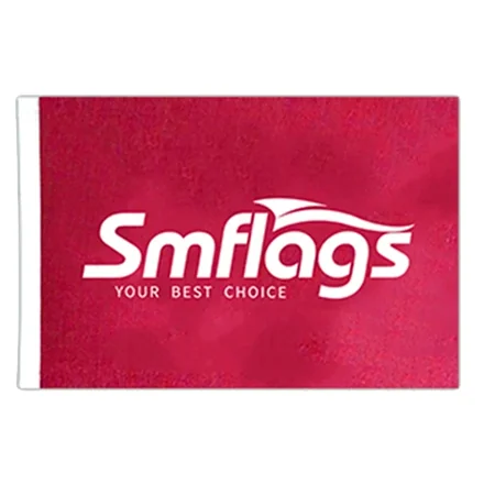 Felt banner in 300g stiff felt with double-sided print and brass grommets