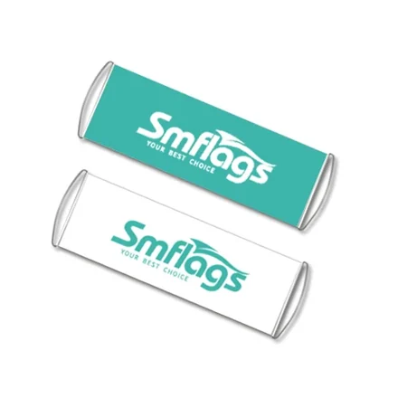 Handheld scroll banner in full colour on PET material with plastic handles