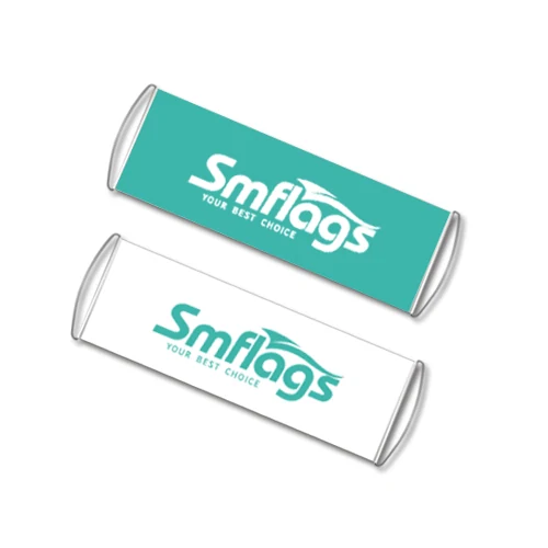 Handheld scroll banner in full colour on PET material with plastic handles