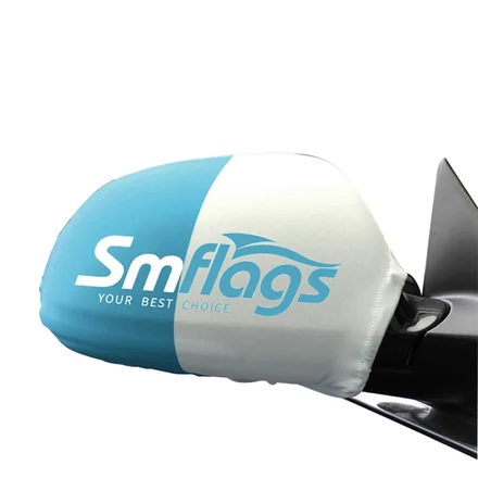 Large car mirror flag (25 x 35cm) on an SUV
