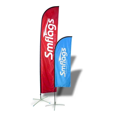 Feather flag base options including cross base flat base and ground spike