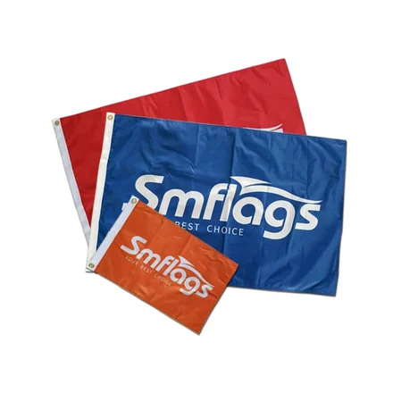 Pennant-style flag with rope & thimble attachment for outdoor use