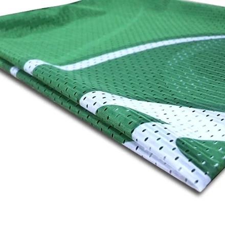 Banner with hemmed edges and grommets ready for installation
