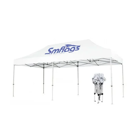 Full wall attachment using hook-and-loop fasteners on the advertising tent