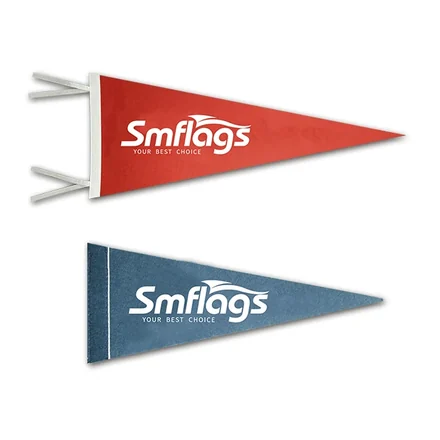 Soft felt pennant rolled for storage, showing no creases or damage