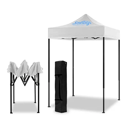 Close-up of 600D PU polyester canopy showing water-resistant and flame-retardant finish