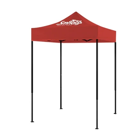 Tent with half wall and full wall options displayed side by side for comparison