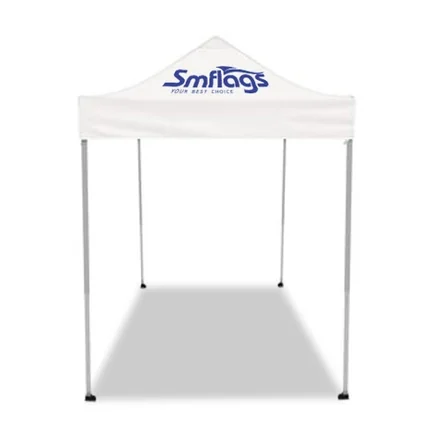 Tent with full wall and hook-and-loop fasteners attached to the roof