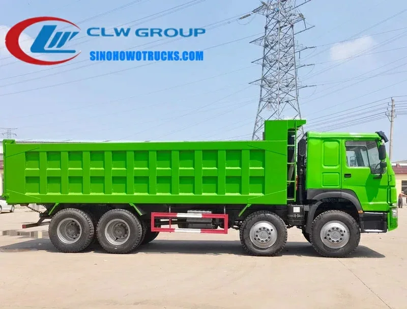 Sinotruk HOWO 6x4 large quarry dump truck with side lift hydraulic tipper in industrial grey