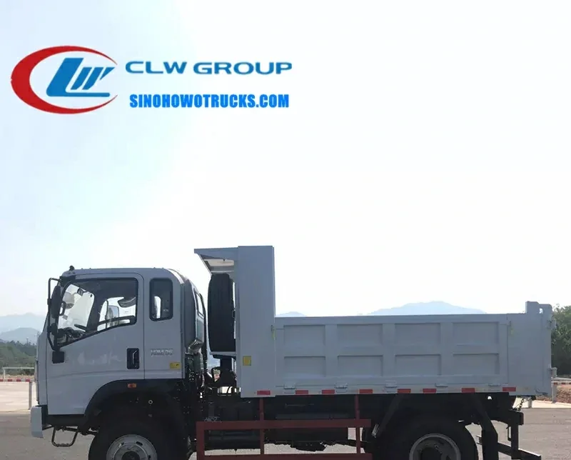 Sinotruk HOWO 4x4 dump truck for sale Ethiopia with side hydraulic lift and high-strength steel body