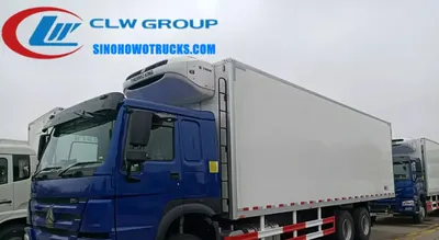10 wheel Sinotruk HOWO 6x4 reefer truck with 26ft refrigerated box in white with custom logo