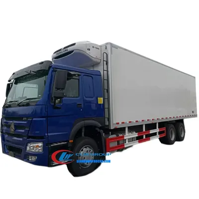 Side view of the 26ft reefer van showing FRP and stainless steel panels and 80mm insulation