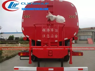 Aluminium alloy roller shutter lockers open on the side of the HOWO fire tender