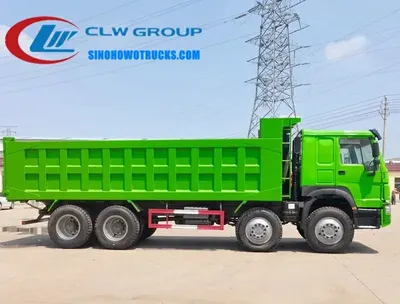 Sinotruk HOWO 6x4 large quarry dump truck with side lift hydraulic tipper in industrial grey