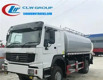4×4 Sinotruk HOWO 12000L mobile fuel dispenser truck with four compartments and computerized refueling machine