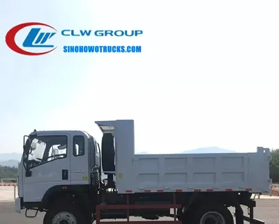 Sinotruk HOWO 4x4 dump truck for sale Ethiopia with side hydraulic lift and high-strength steel body