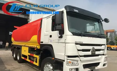 6x4 Sinotruk HOWO 5000 gallons refueler truck in service colour with front-mounted fuel dispensing system