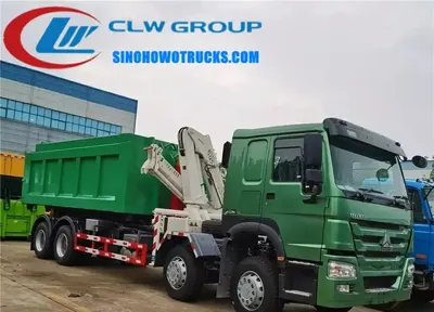 Side view of the all-metal dump body with 20 m³ capacity and square design
