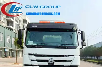 8x4 Sinotruk HOWO 30000 litre aluminum alloy fuel tanker in service colour with five tank compartments and refueling machine
