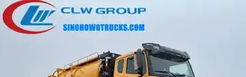 Sinotruk HOWO 4x4 combination vacuum jetting truck with 12 cubic meter tank and rear middle tipper dumping system